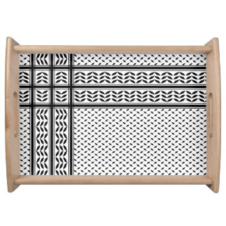 Keffiyeh Symbol of Palestine Resistance Pattern Serving Tray
