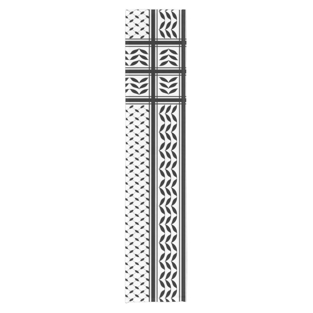 Keffiyeh Symbol of Palestine Resistance Pattern Short Table Runner (Front)