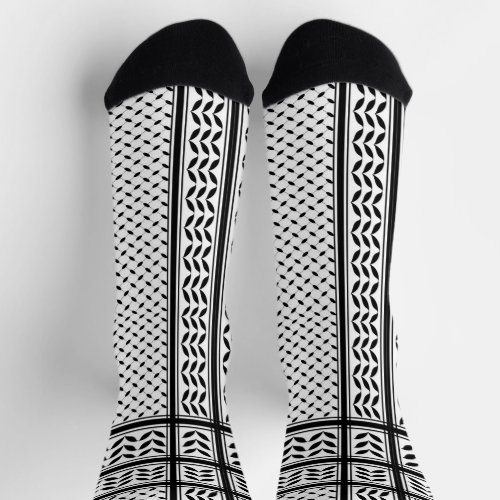 Keffiyeh Symbol of Palestine Resistance Pattern Socks