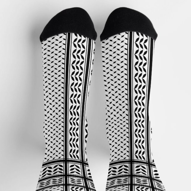 Keffiyeh Symbol of Palestine Resistance Pattern Socks (Top)