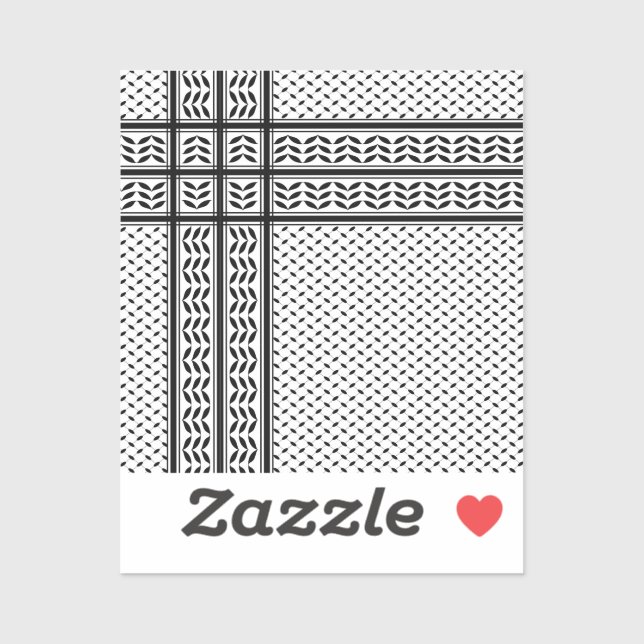 Keffiyeh Symbol of Palestine Resistance Pattern Sticker (Sheet)