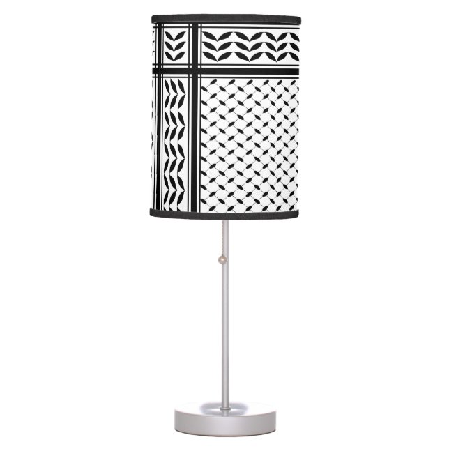Keffiyeh Symbol of Palestine Resistance Pattern Table Lamp (Front)