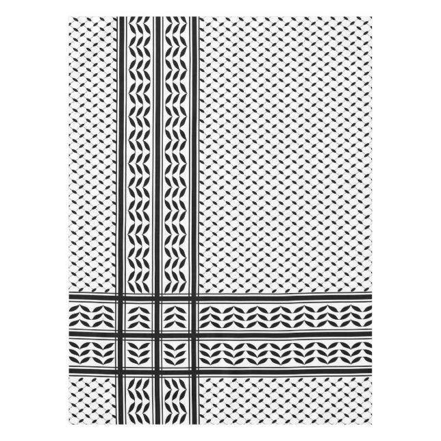 Keffiyeh Symbol of Palestine Resistance Pattern Tablecloth (Front)