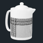 Keffiyeh Symbol of Palestine Resistance Pattern Teapot<br><div class="desc">Fast forward to the 1960s and the rise of the Palestinian resistance movement,  the prominent Palestinian politician,  Yasser Arafat,  further solidified this meaning behind the keffiyeh. The keffiyeh became Arafat’s personal trademark as he draped it over his right shoulder to resemble the pre-1948 map of Palestine.</div>