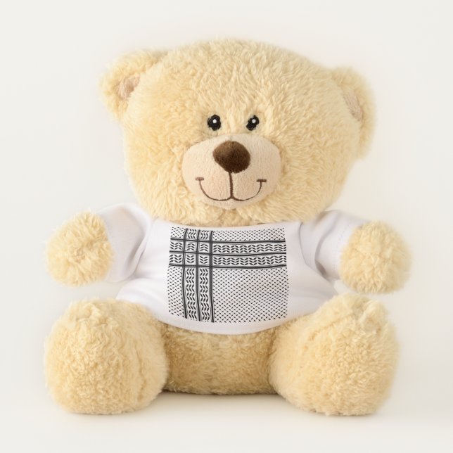 Keffiyeh Symbol of Palestine Resistance Pattern Teddy Bear (Front)