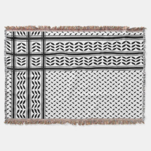 Keffiyeh Symbol of Palestine Resistance Pattern Throw Blanket