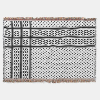 Keffiyeh Symbol of Palestine Resistance Pattern Throw Blanket