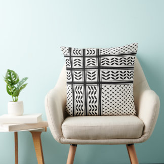 Keffiyeh Symbol of Palestine Resistance Pattern Throw Pillow