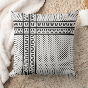 Keffiyeh Symbol of Palestine Resistance Pattern Throw Pillow
