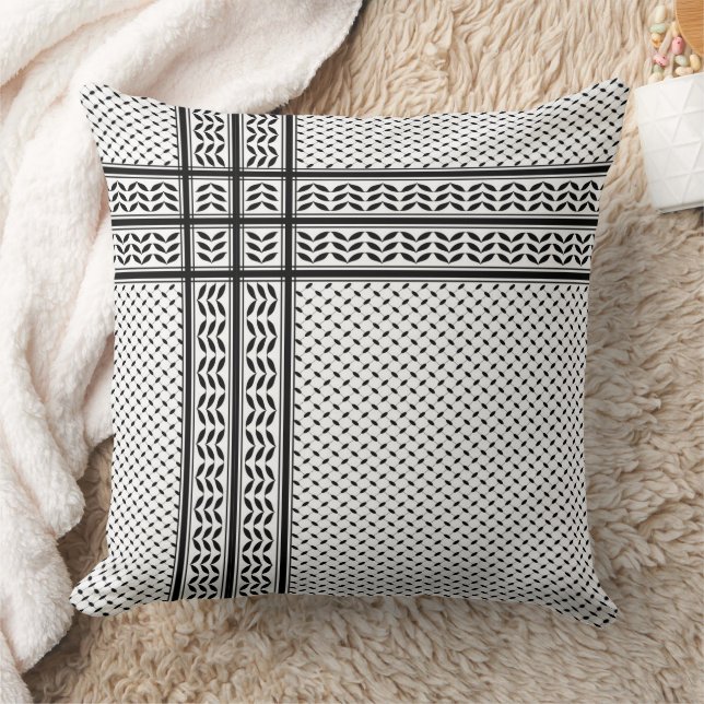 Keffiyeh Symbol of Palestine Resistance Pattern Throw Pillow (Blanket)