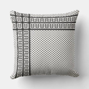 Keffiyeh Symbol of Palestine Resistance Pattern Throw Pillow
