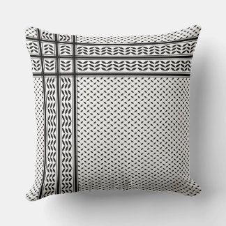 Keffiyeh Symbol of Palestine Resistance Pattern Throw Pillow