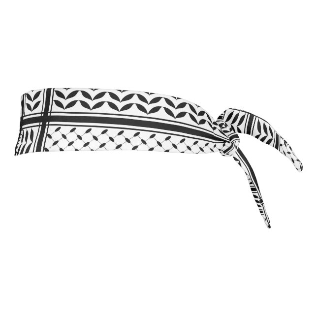 Keffiyeh Symbol of Palestine Resistance Pattern Tie Headband (Rotate 90)