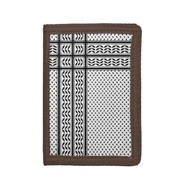 Keffiyeh Symbol of Palestine Resistance Pattern Trifold Wallet (Front Vertical)