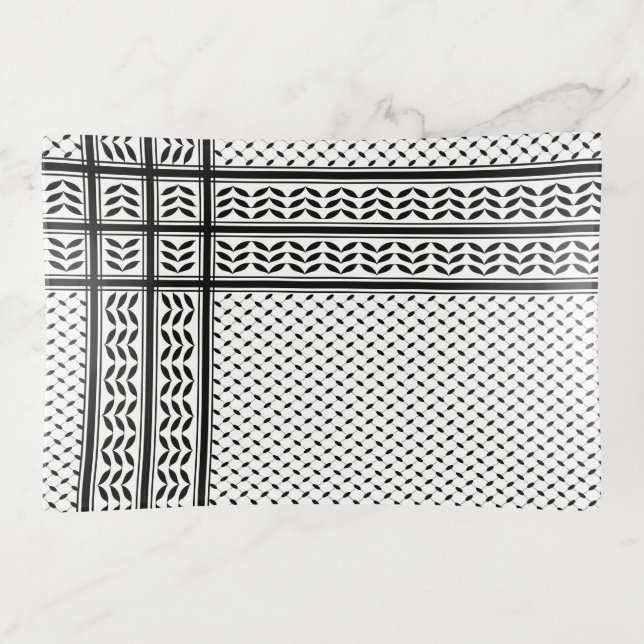Keffiyeh Symbol of Palestine Resistance Pattern Trinket Tray (Front)