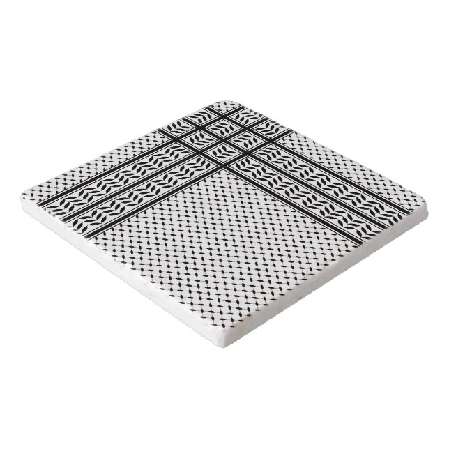 Keffiyeh Symbol of Palestine Resistance Pattern Trivet (Corner)