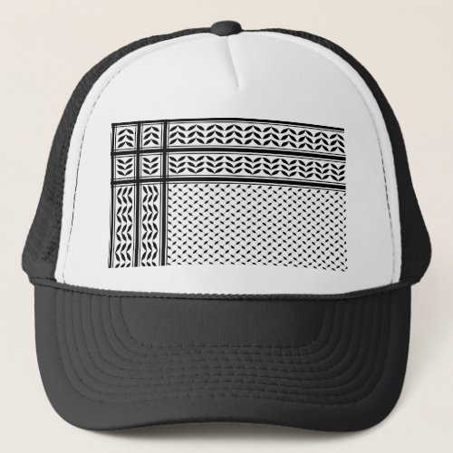 Keffiyeh Symbol of Palestine Resistance Pattern Trucker Hat