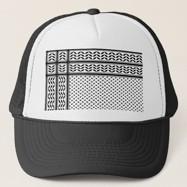 Keffiyeh Symbol of Palestine Resistance Pattern Trucker Hat (Front)
