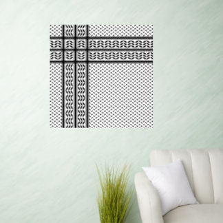 Keffiyeh Symbol of Palestine Resistance Pattern Wall Decal