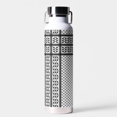 Keffiyeh Symbol of Palestine Resistance Pattern Water Bottle