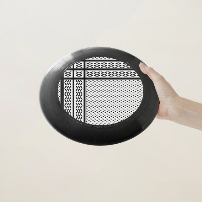 Keffiyeh Symbol of Palestine Resistance Pattern Wham-O Frisbee (In Hand)