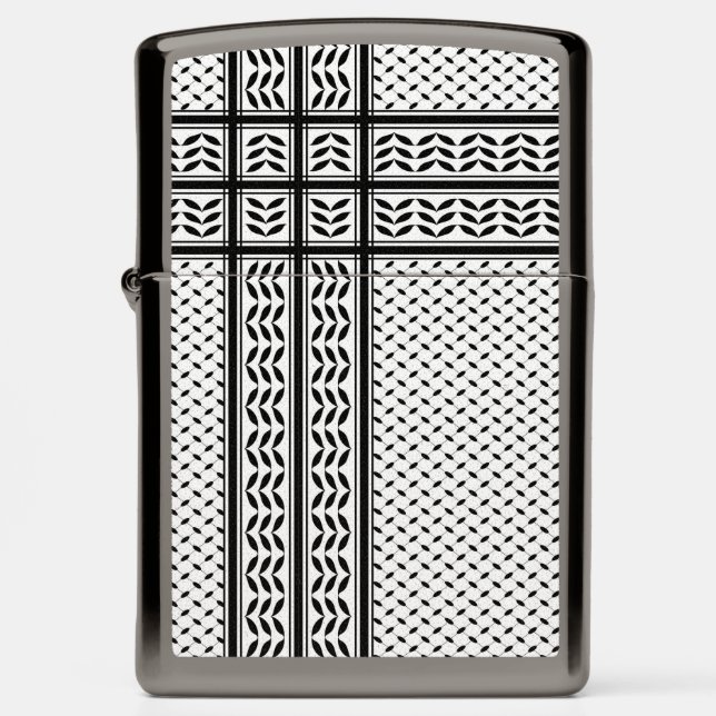 Keffiyeh Symbol of Palestine Resistance Pattern Zippo Lighter (Front)