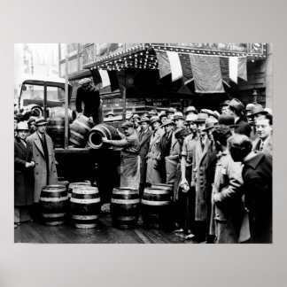 KEG BEER is DELIVERED as PROHIBITION ENDS 1933 Poster