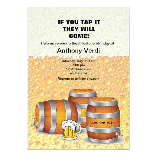 Keg Party Invitation