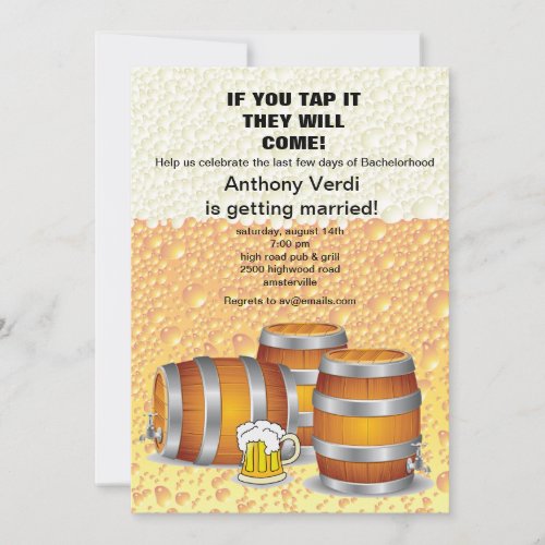 Keg Party Invitation