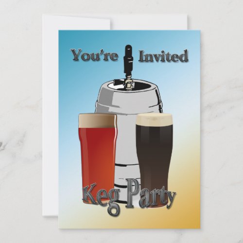 Keg Party Invitations