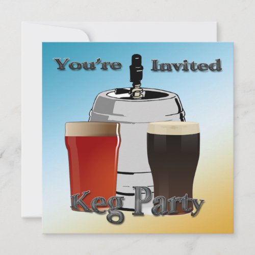 Keg Party Invitations