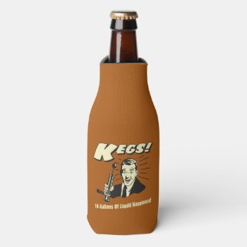 Kegs: 16 Gallons Liquid Happiness Bottle Cooler by RetroSpoofs at Zazzle