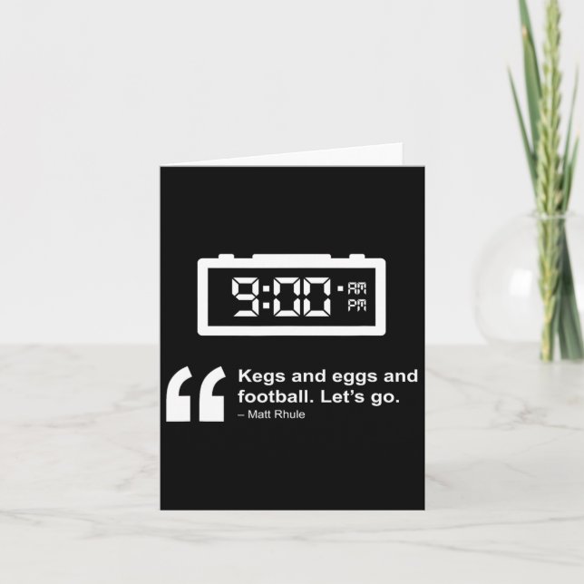 Kegs And Eggs And Football  Card (Front)