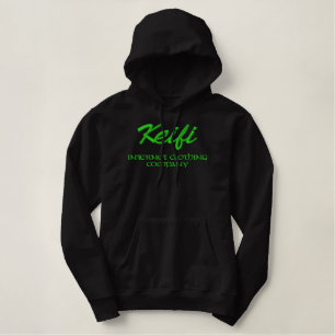 Keifi Internet Clothing Company Green Embroidered Hoodie