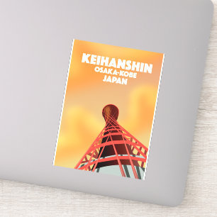 Keihanshin Osaka Kobe Japan Travel poster Sticker