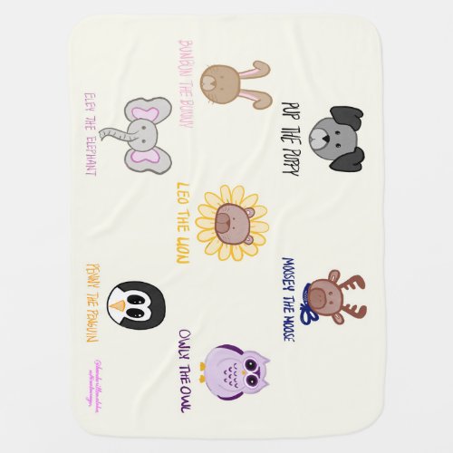 Keiki Aloha Baby Leo Ani_friend_imals Baby Blanket