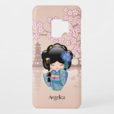 Keiko Kokeshi Doll Blue Kimono Geisha Girl Case Mate iPhone Case