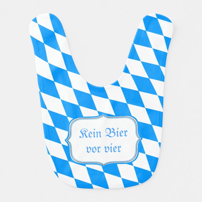 Kein Bier vor vier Lätzchen Baby Bib (Front)