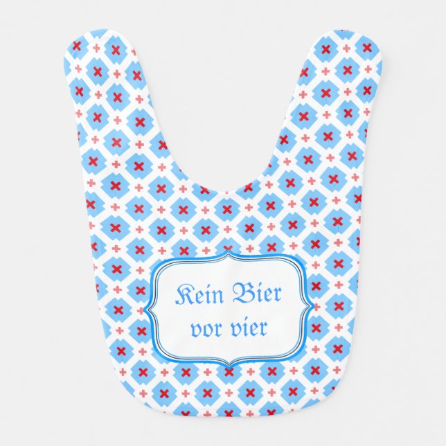 Kein Bier vor vier Lätzchen Baby Bib (Front)