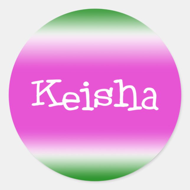 Keisha Classic Round Sticker (Front)