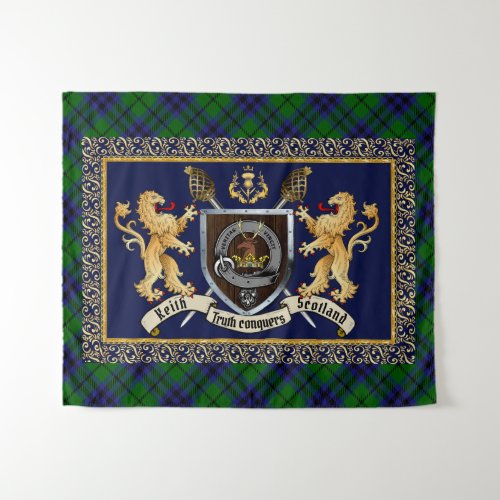 Keith Clan Badge  Motto wLions  Tapestry