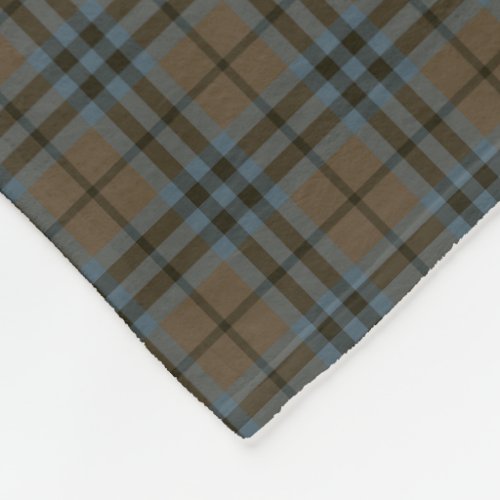 Keith Clan Brown and Blue Reproduction Tartan Fleece Blanket