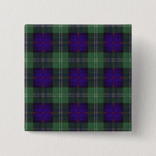 Keith clan Plaid Scottish tartan Button (Front)
