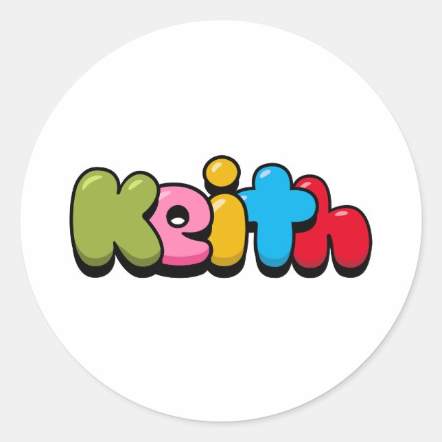 Keith Classic Round Sticker (Front)