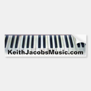 Keith Jacobs piano keys bumpersticker Bumper Sticker