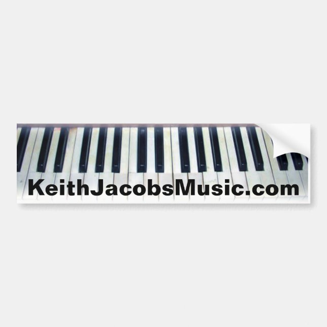 Keith Jacobs piano keys bumpersticker Bumper Sticker (Front)