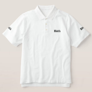 Keith Mens Name Embroidered Polo Shirt