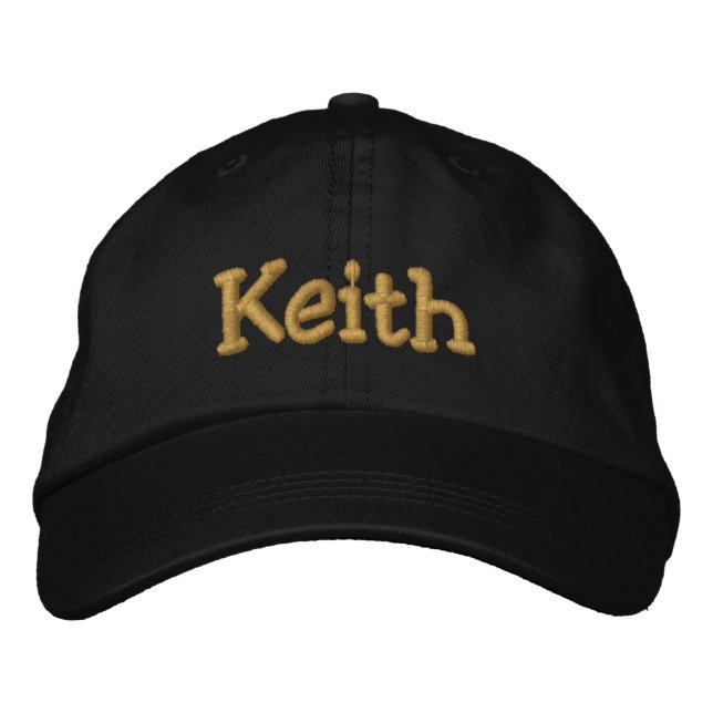 Keith Personalized Baseball Cap / Hat (Front)