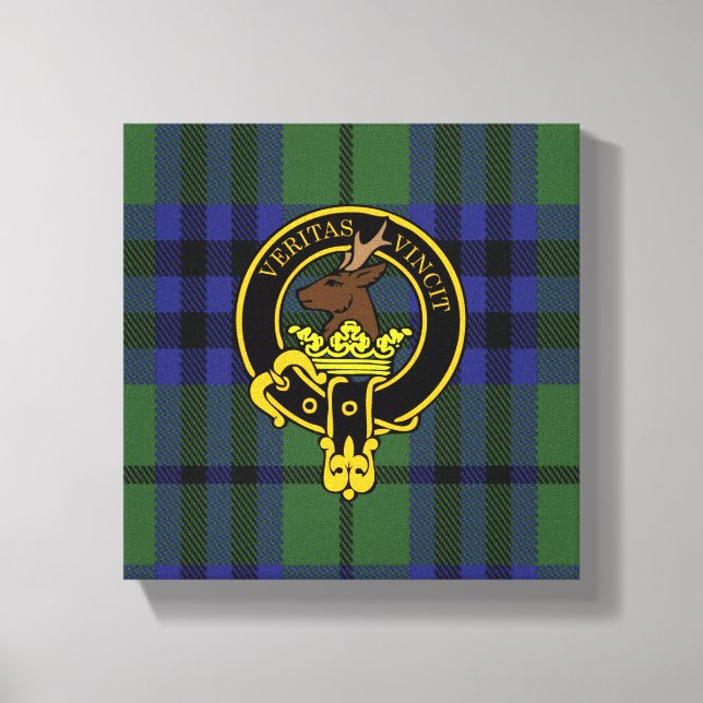 Keith Scottish Crest and Tartan Canvas print (Front)