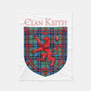 Keith Tartan Scottish Plaid Lion Rampant Fleece Blanket